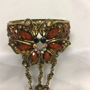 Butterfly Slave Bracelet with Ring